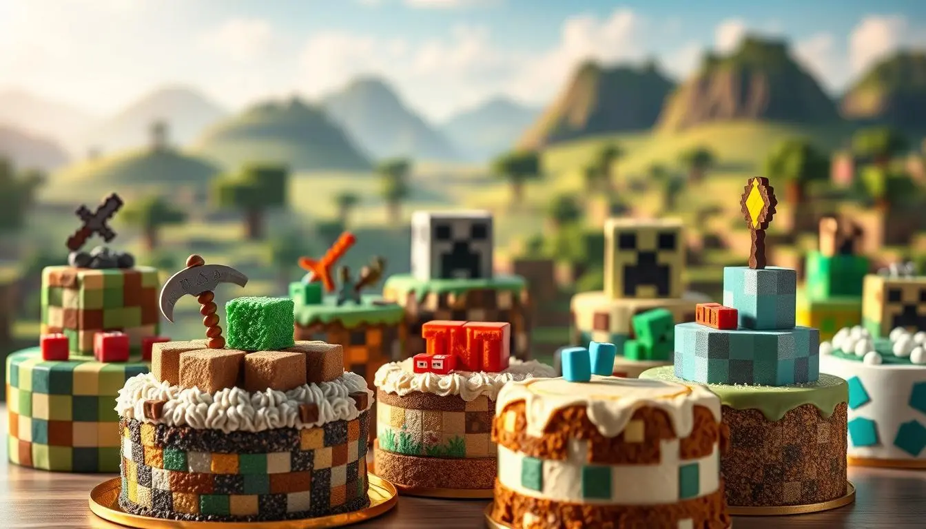 minecraft birthday cake