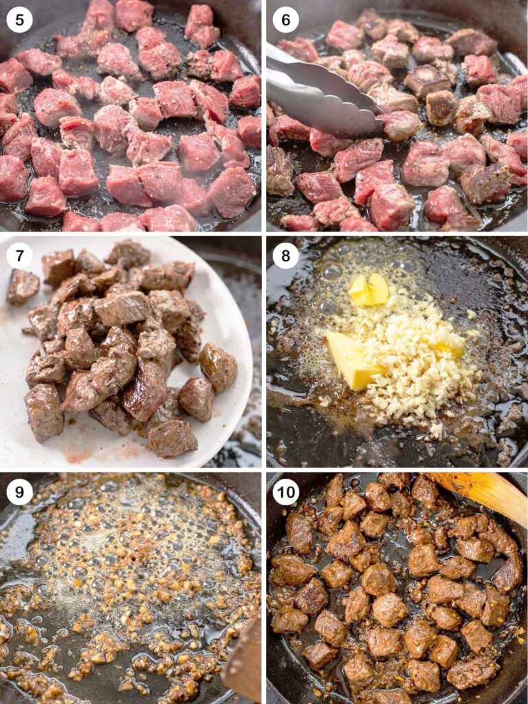 Garlic Butter Steak Bites 7 how to garlic butter steak bites with cabbage step 3