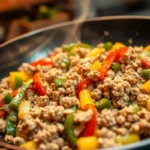 Ground Turkey and Peppers