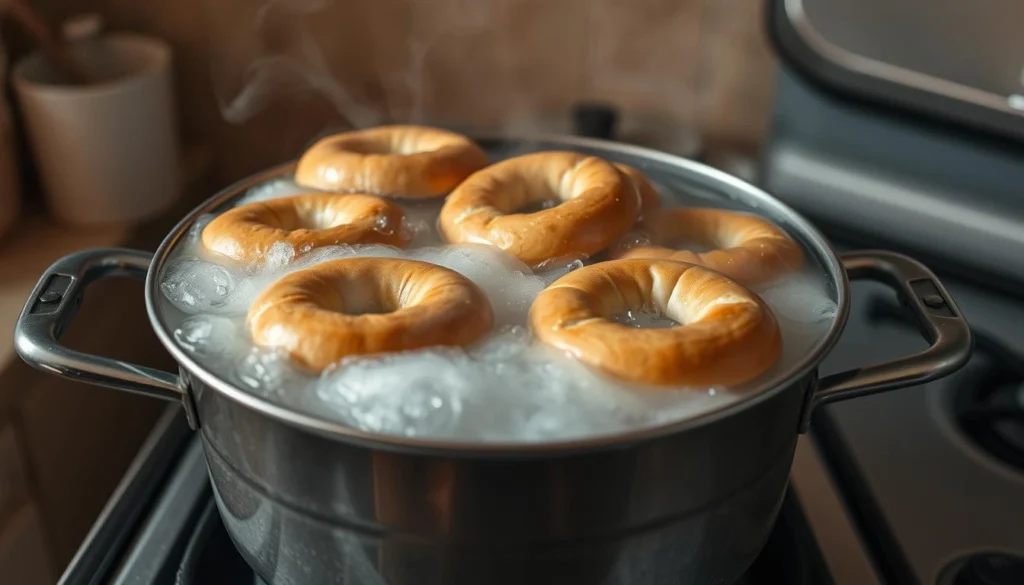 Homemade Big Apple Bagels Recipe: A Step-by-Step Guide 6 boiling bagels